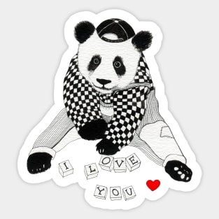 Baby Panda I love you Sticker